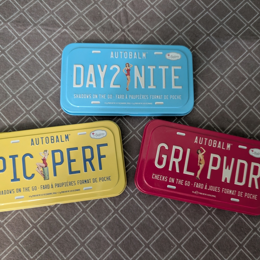 theBalm AUTOBALM Day2Nite, Pic Perf & Grl Pwdr Trio - Blue, Yellow, Raspberry
